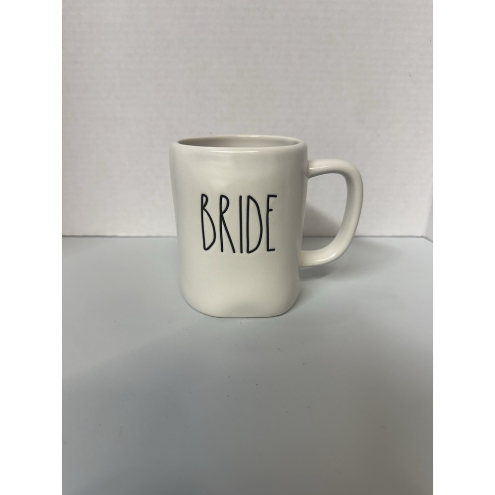 Rae Dunn BRIDE Mug White Magenta LL Artisan Collection Wedding Coffee Cup